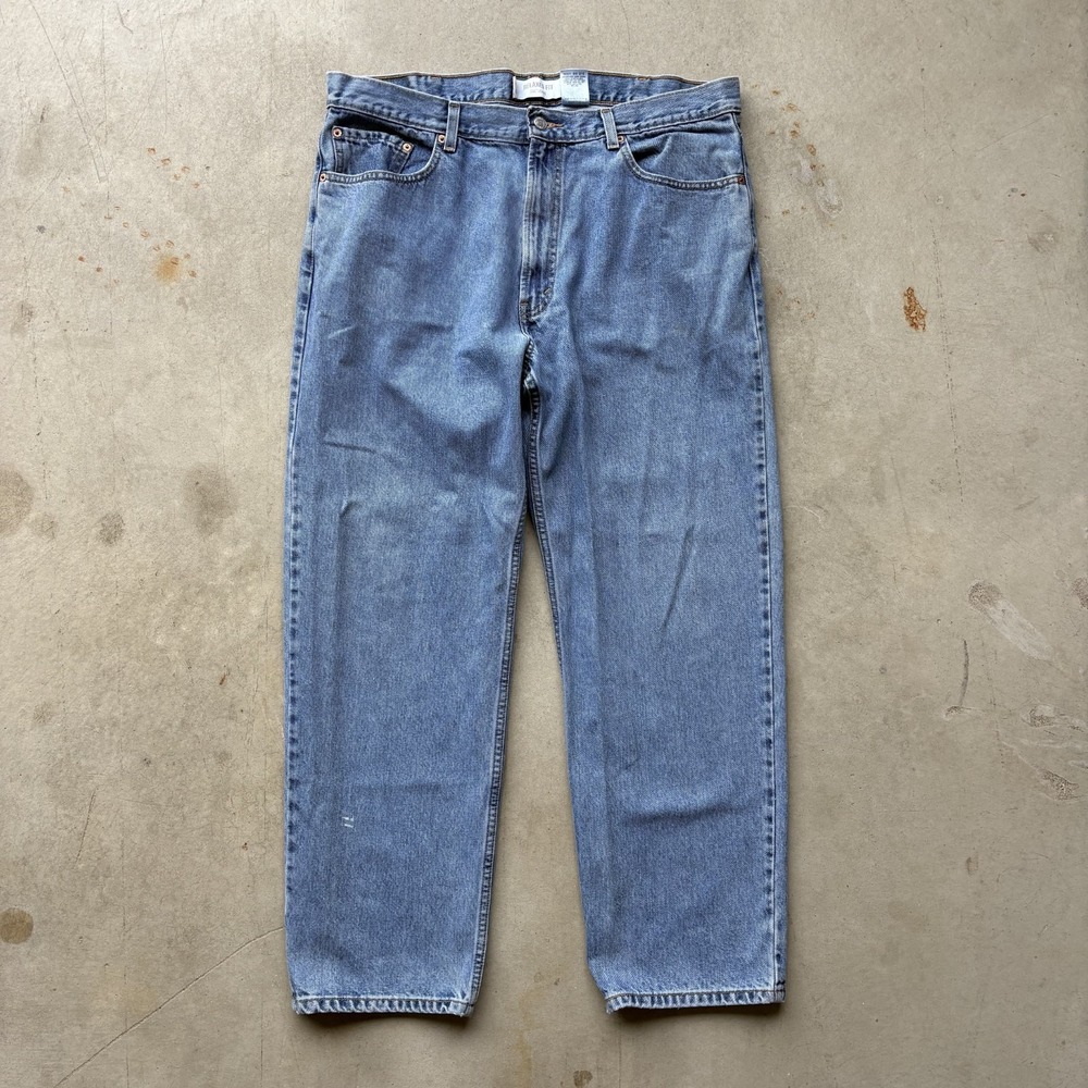Vintage Y2K Levis 550 Jeans Mens 38x30 Relaxed Fit Tapered Leg Medium Wash Blue